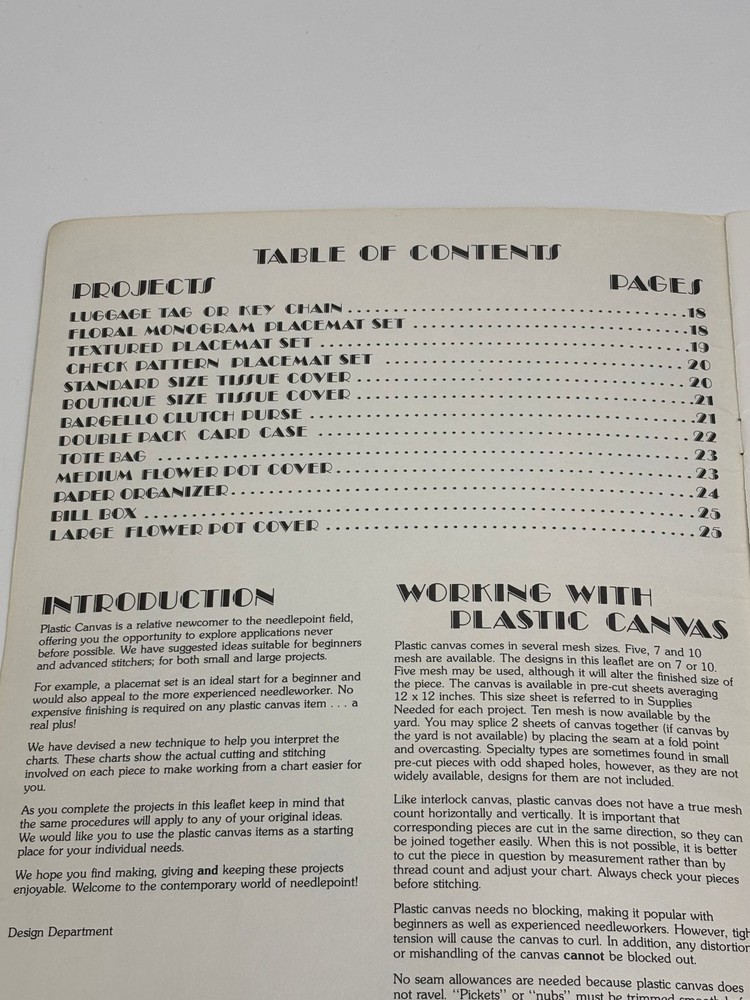 Leisure Arts Needlepoint Projects for Plastic Canvas Leaflet 138