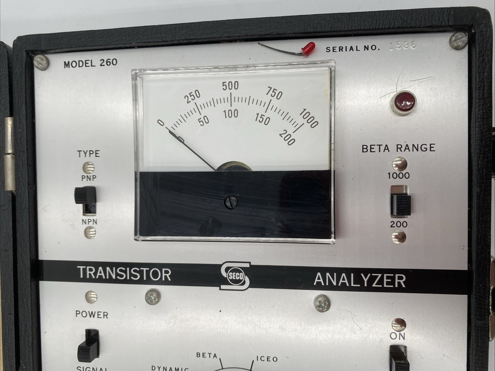 Vintage Seco Model 260 Transistor Analyzer – Powers On – USA Made
