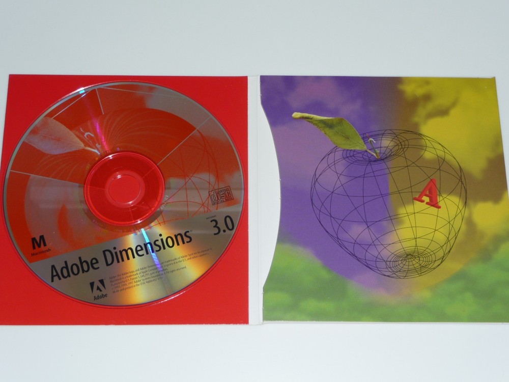 Adobe Dimensions 3.0 for Mac full version CD and sleeve
