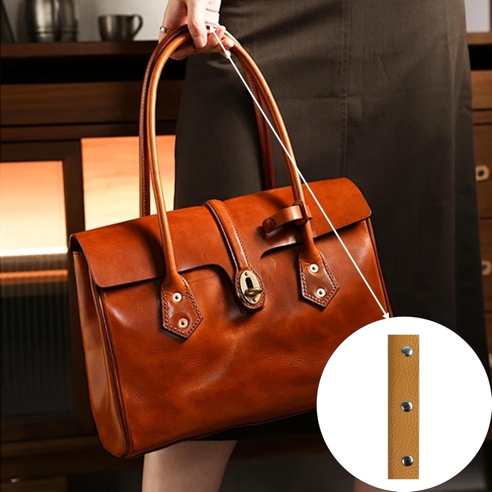 2PCS Leather Handbag Handle Wrap Covers, Purse Wallet Strap Protector Pads, Soft