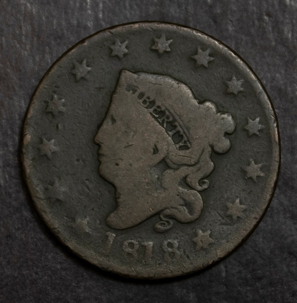 1818 Coronet Head Cent Good    Lot 4325