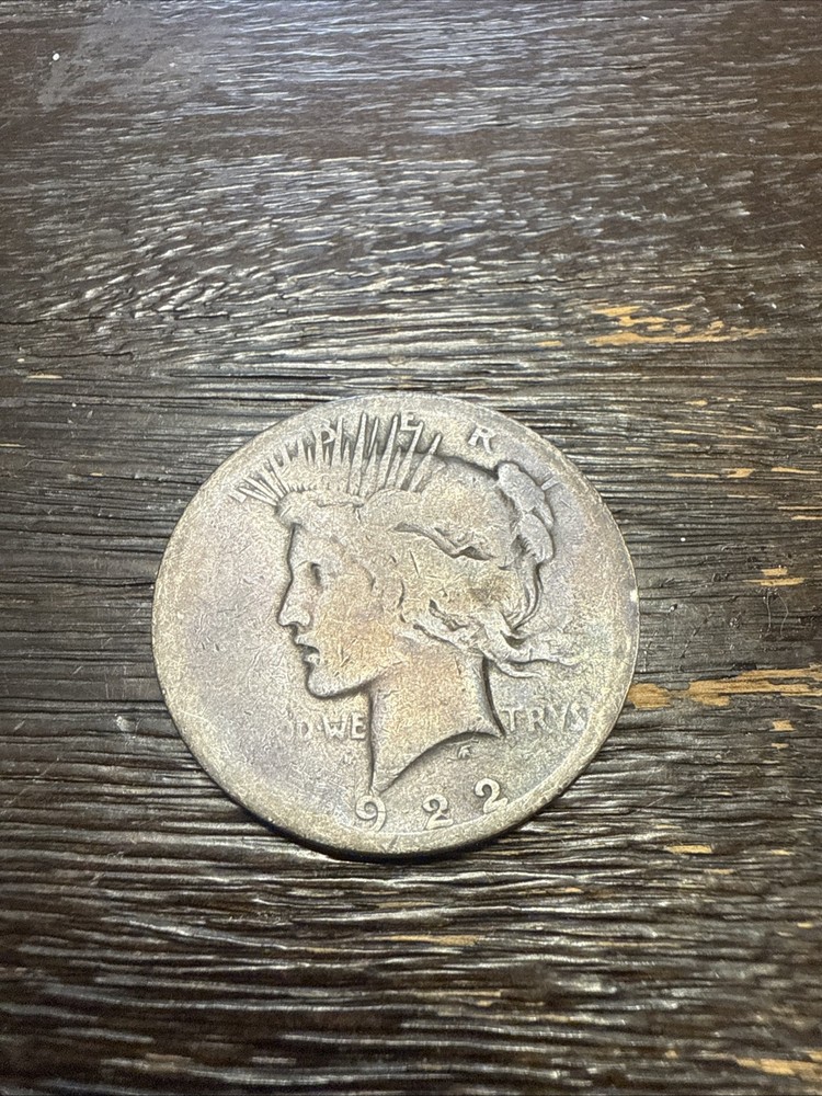 1922 Peace Dollar 90% Silver Toned