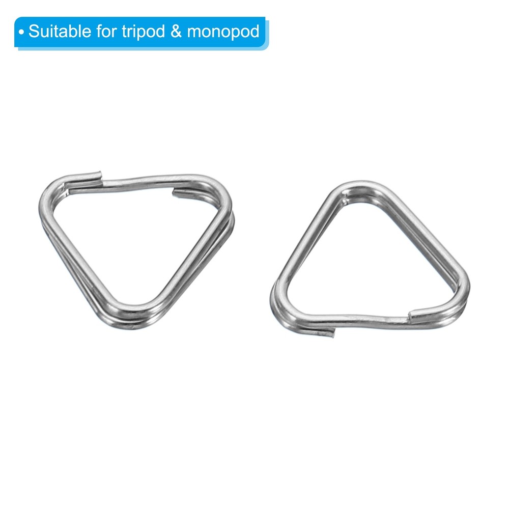 Camera Strap Lug Ring, 16 Pack Metal Triangle Split Ring Hook Adapter Universal