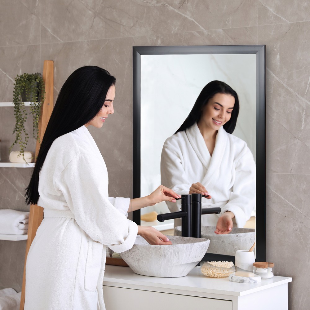 24" x 36" Bathroom Rectangular Wall Mounted Mirror PS Frame Vanity Mirror 2PCS