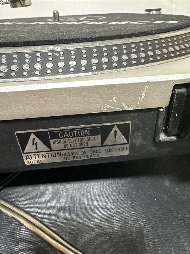 Technics SL-1200MK2 DJ Turntable - Silver Tested Working No Lid