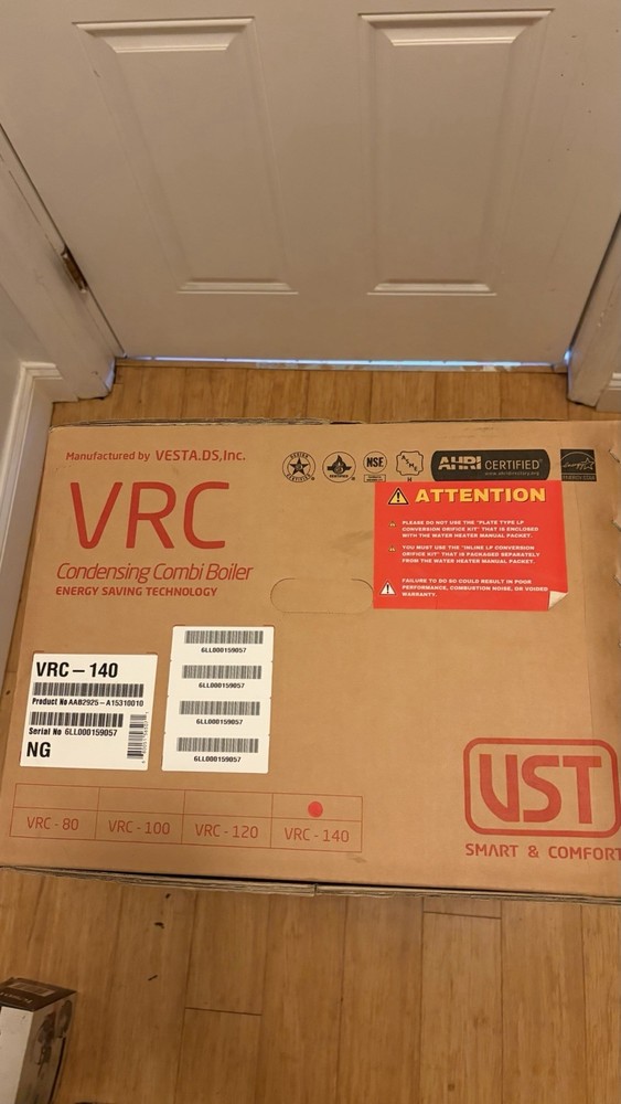 VESTA.DS Inc. VRC-140 Condensing Combi Boiler AAB2925-A15310010