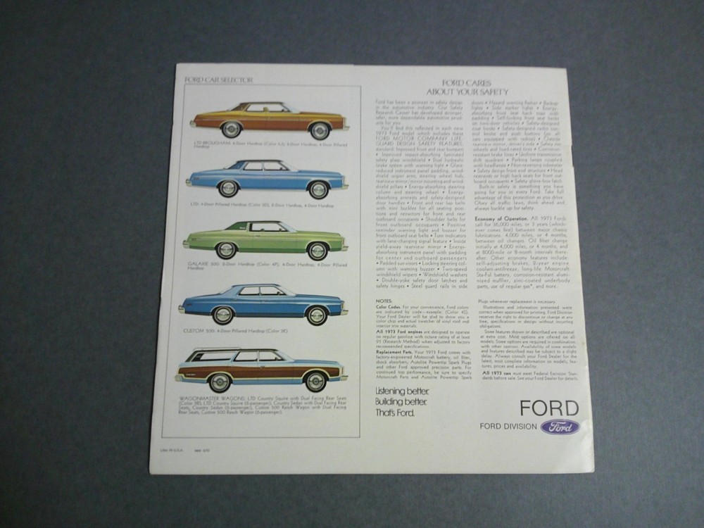1973 Ford Sales Catalog