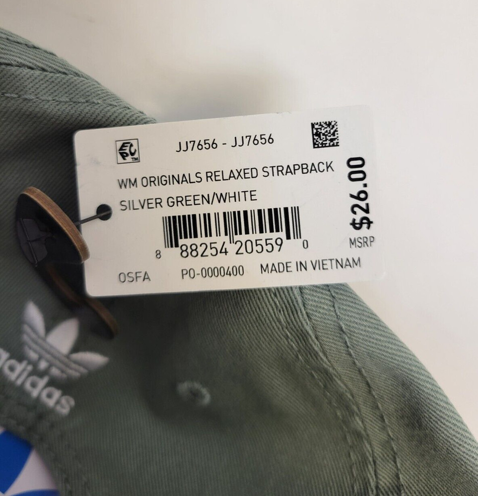 ADIDAS Original RELAXED STRAP-BACK HAT GREEN NEW