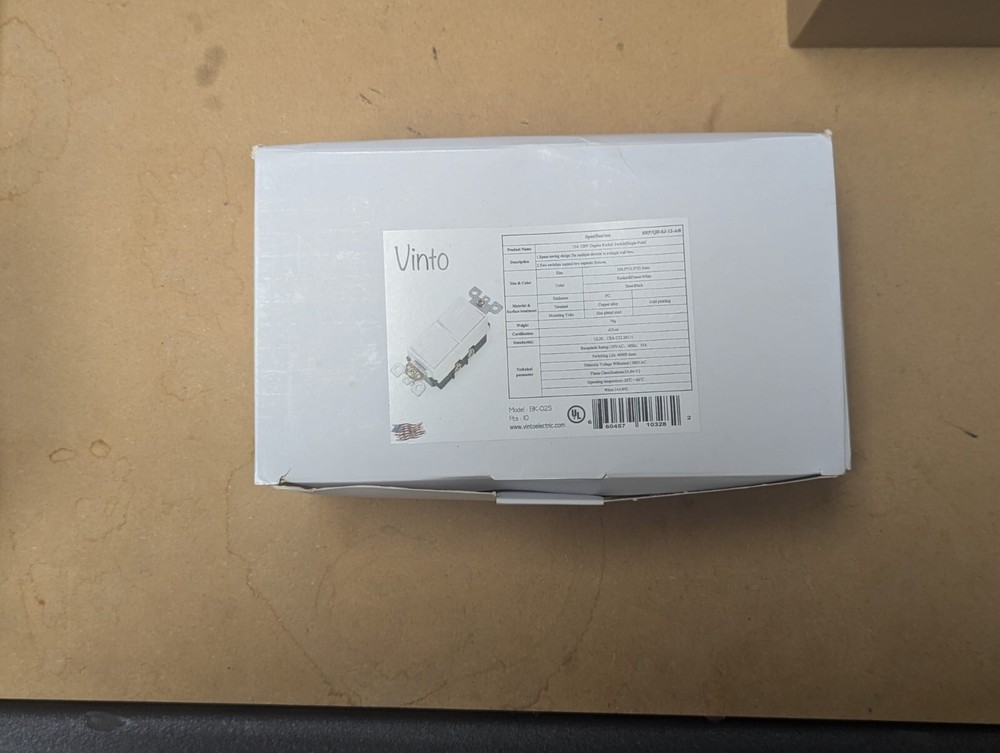 White Single Pole Duplex Rocker Switches (10-Pack)