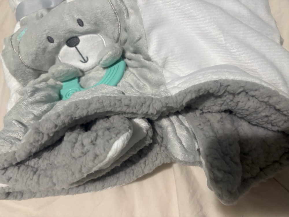 Patch + Play Sensory Activity Blanket 30x40 Bear Elephant Teething Ring