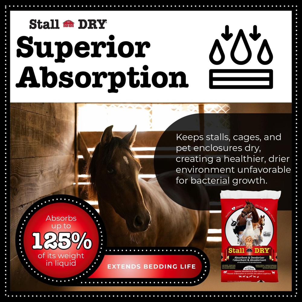 Progressive Planet Stall Dry Absorbent & Deodorizer, 40lbs - Use for Stalls, ...