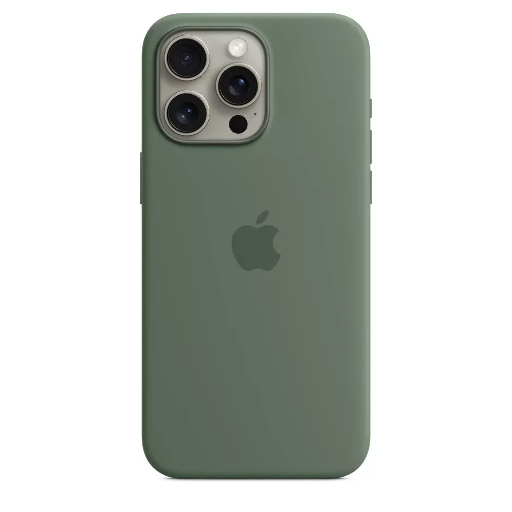 Compatible with iPhone Silicone Case MagSafe for iPhone 15 Pro Max - Cypress