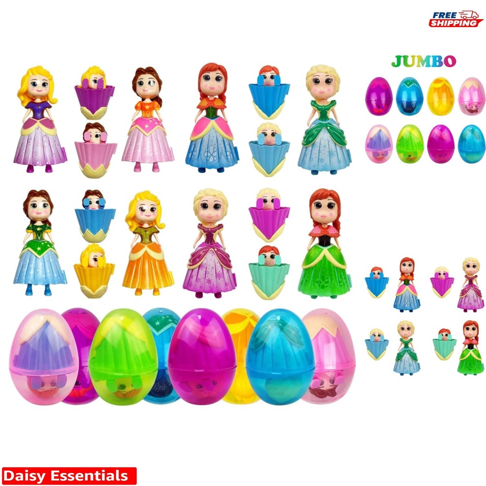 Transforming Princess Easter Eggs - 8 Pack for Creative Playtime Adventures