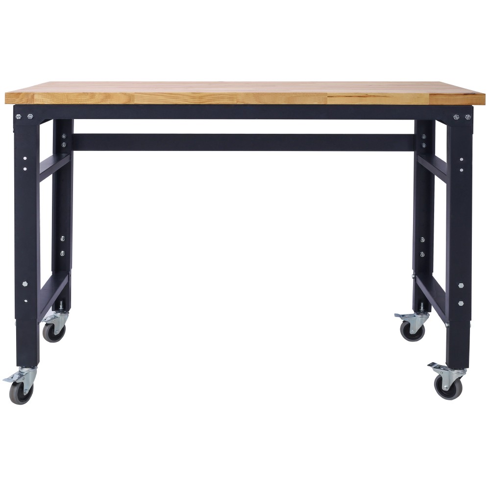 Workbench-Rolling Workbenches for Garage-Adjustable Height, Workshop Tool Bench