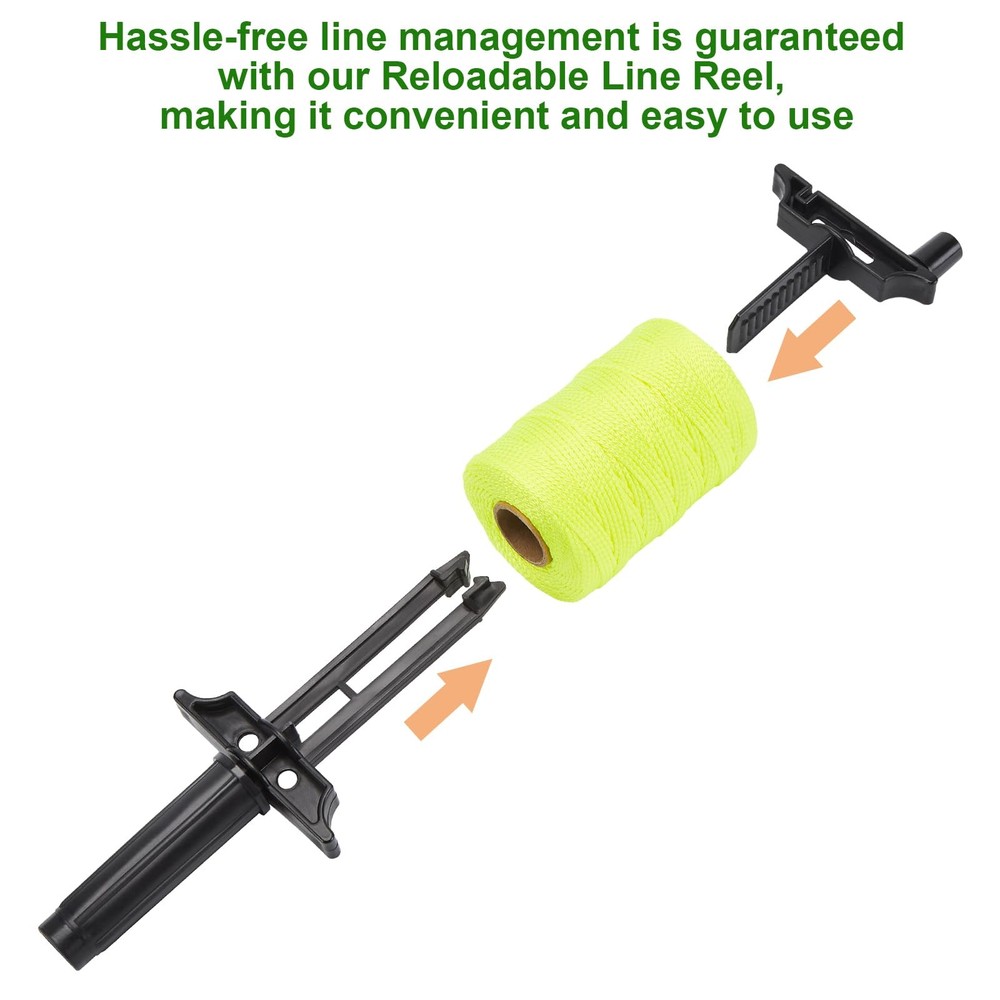 3 Roll Mason Line String Line - #18 Braided Nylon String - 500 Ft Length - Ny...