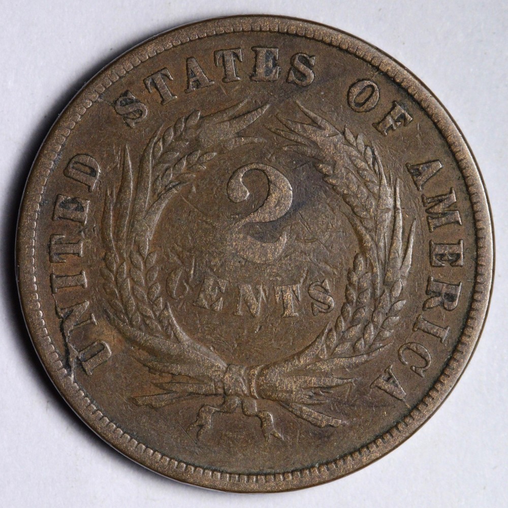 1867 Two Cent Piece XF E210 DONM