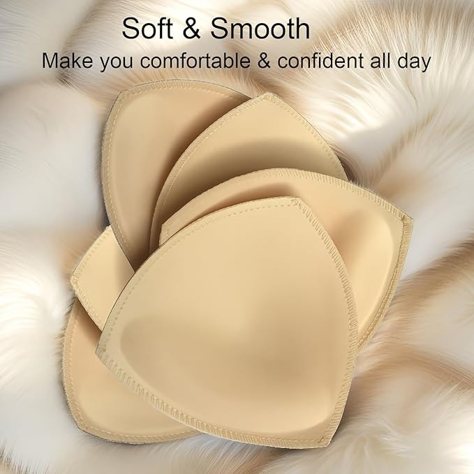 3 Pairs Removeable Push up Triangle Bra Pads Inserts Replacement Pad for Bikinis