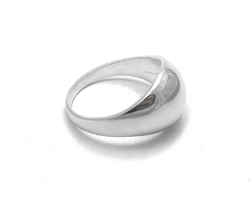 Solid 925 Sterling Silver Dome Bold Polished Wide Chunky Band Statement Ring