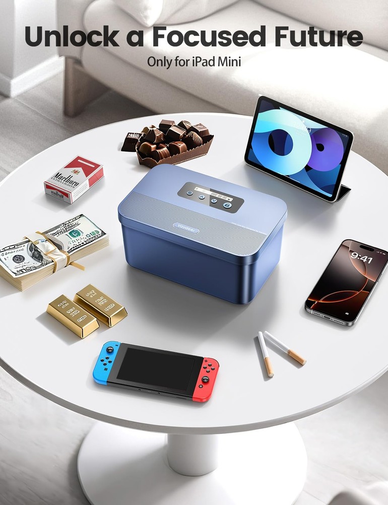 Safe Timed Lock Box, Phone Lock Box with Timer Unplug from Phones, Video Game...