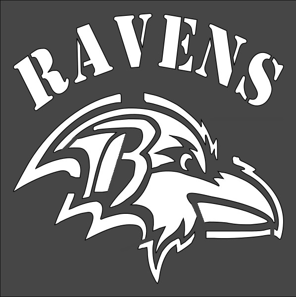10"x10" Clear Plastic Stencil - Ravens (SY61)