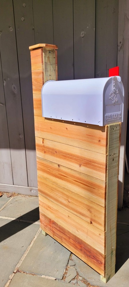 Rustic Cedar Mailbox Post, Handmade- FREE SHIPPING