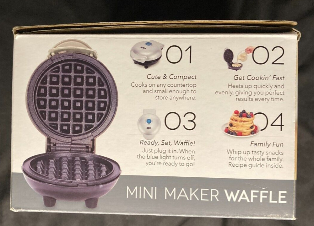 Waffle Maker DASH Mini Maker for Individual Waffles - Open box never used