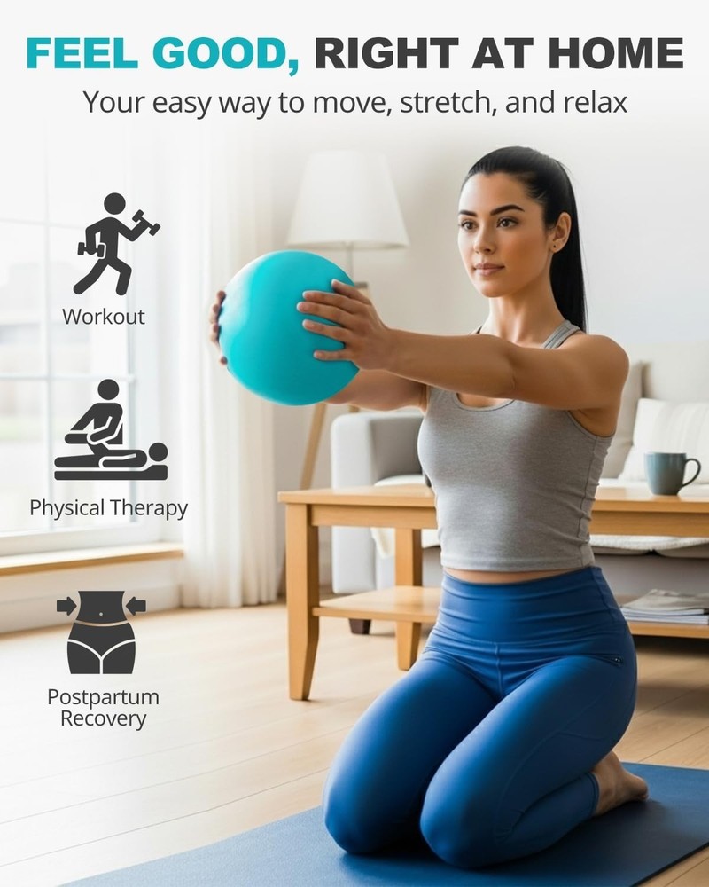 Versatile 9-Inch Mini Exercise Ball for Rehab, Core Workouts, & Office Seating