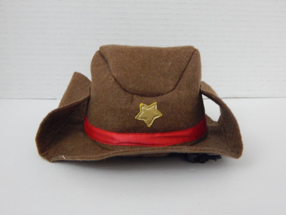 Pet Brown Felt Cowboy Hat w/Star