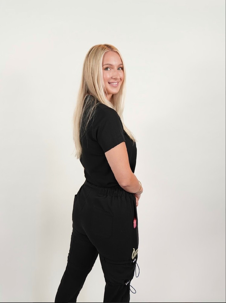 Black, women’s scrub sets