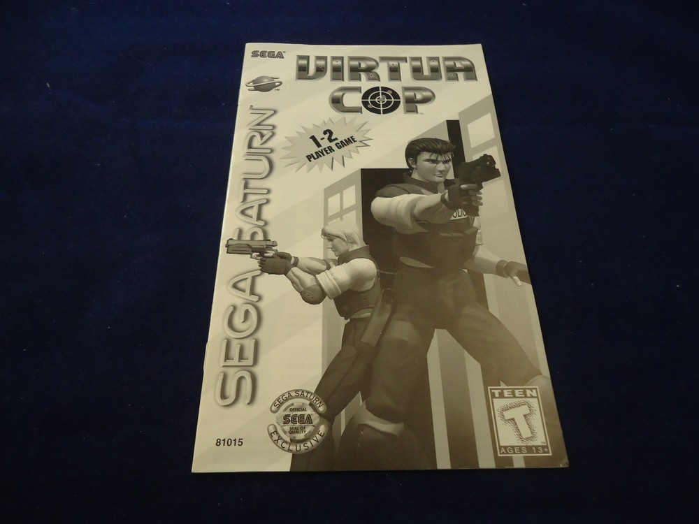 Virtua Cop Sega Saturn Instruction Manual Booklet ONLY