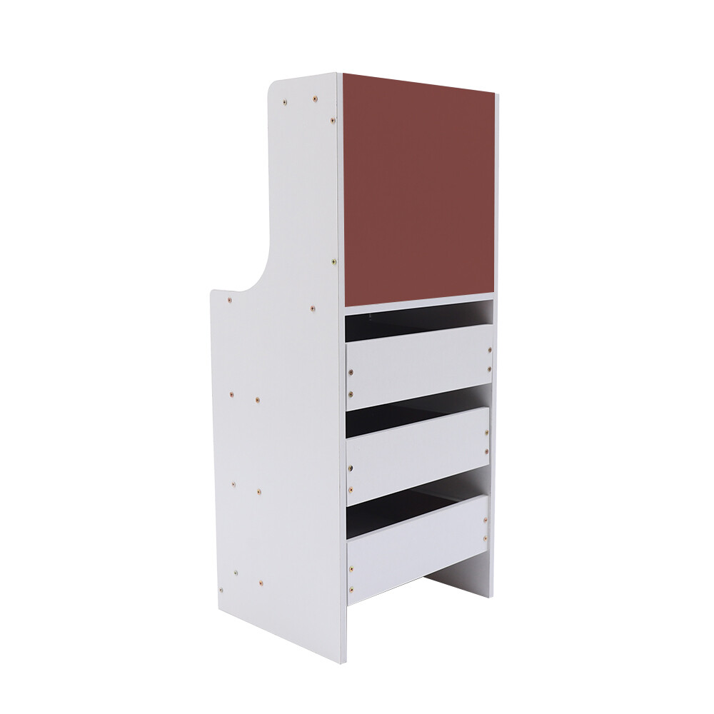 Nightstand Bedroom Small Bedside Table Storage Cabinet Organizer with 3 Drawers~