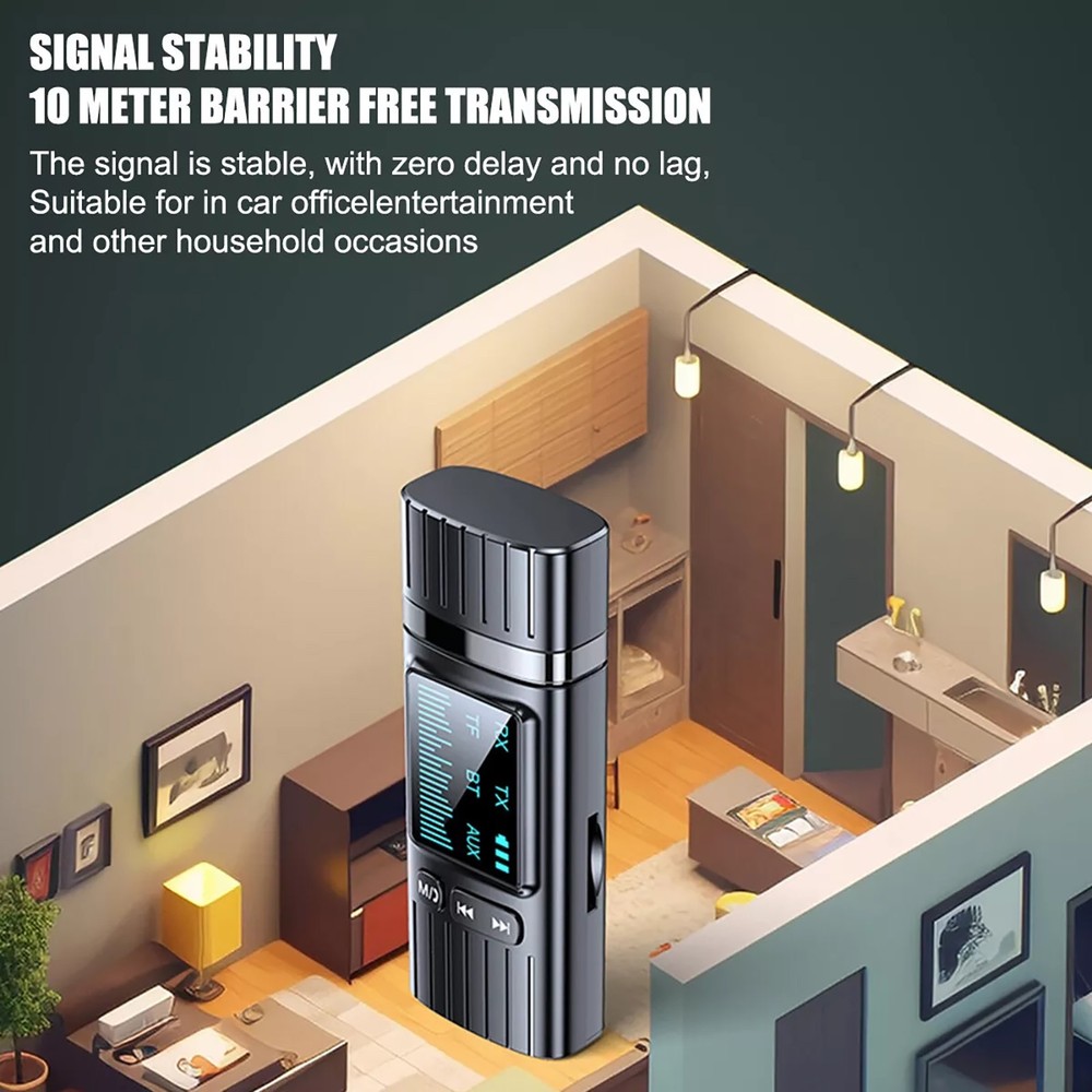 1Pc Wireless Bluetooth5.4 Transmitter Receiver Audio 3.5mm Jack Aux Adapter DC5V