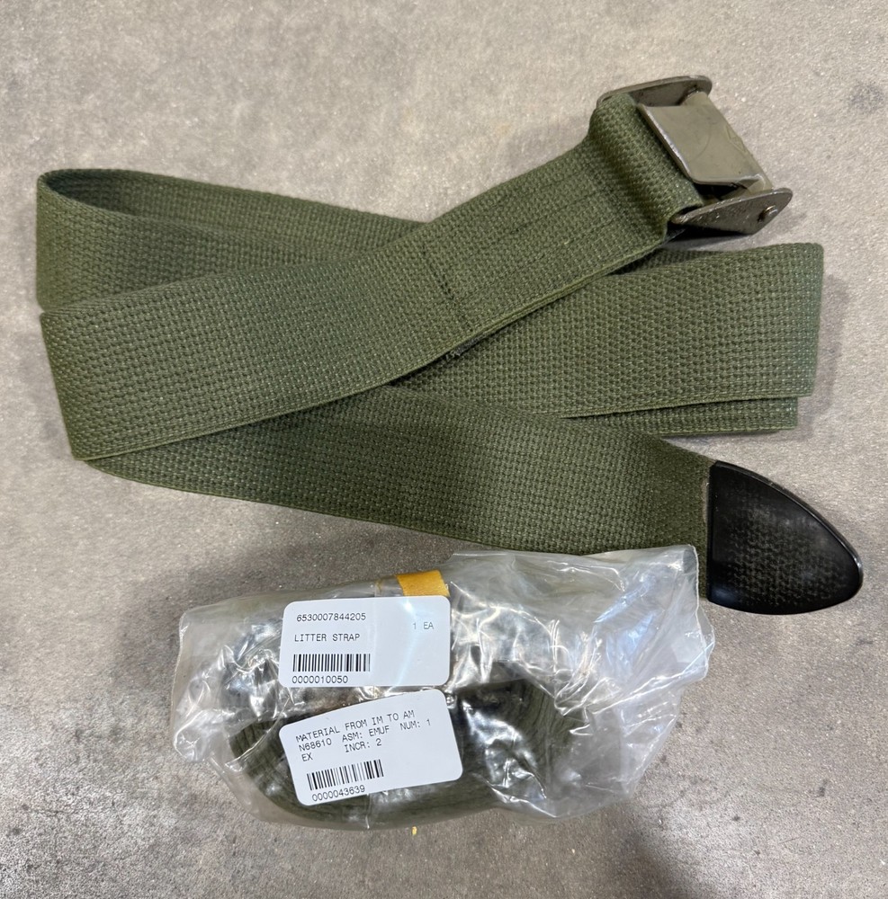 US Military Strap Webbing Litter Patient Securing / Cargo Strap USGI OD
