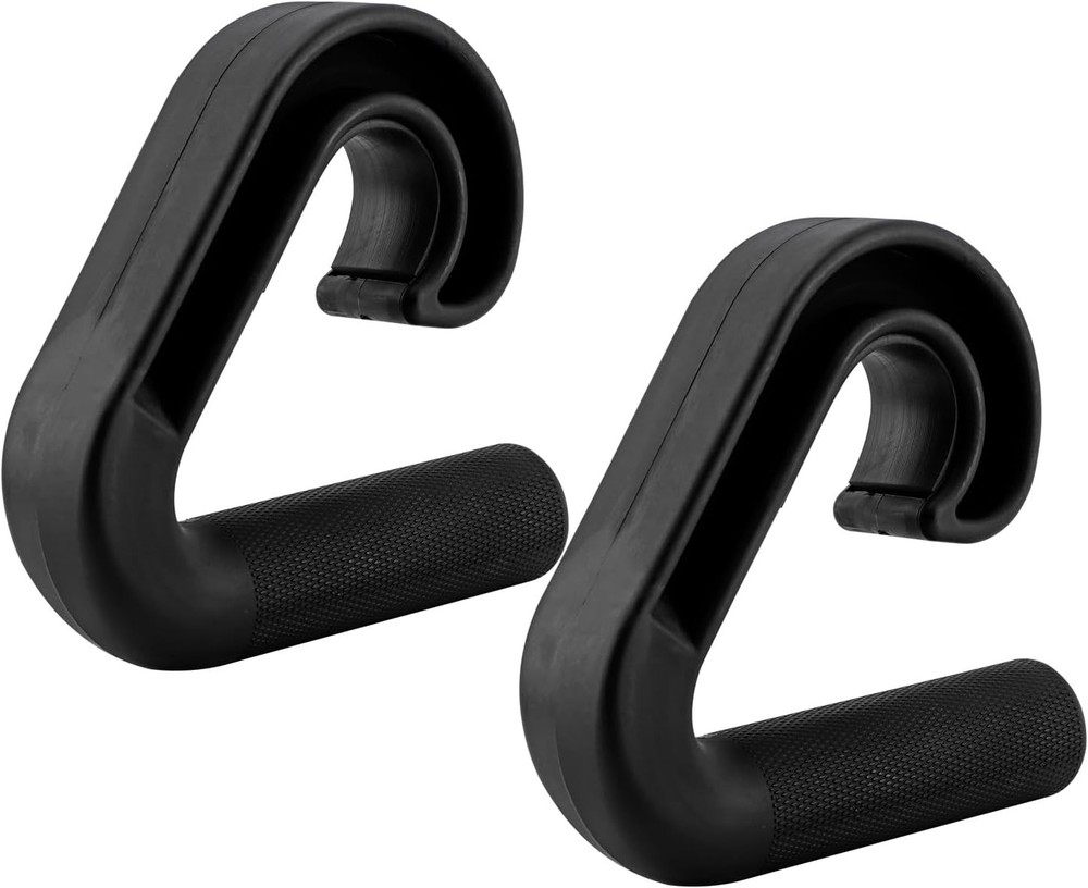 Neutral Grip Handle Attachment for Pull-up Bars, 1 Pair Portable Hooks Black