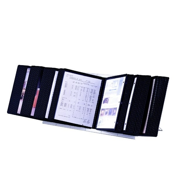 INSTAVIEW 561201 Desk Ref Sys, 10 Panels, Black