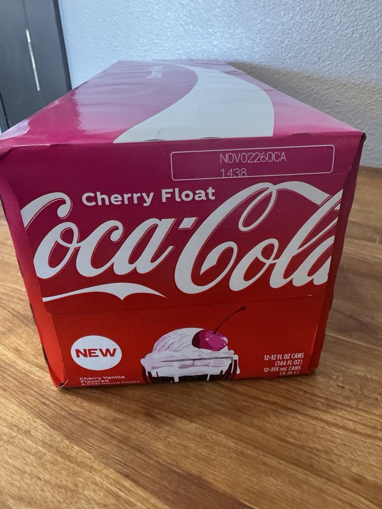 Coca-Cola CHERRY FLOAT 12 Pack 12oz Cans USA fridgepack Regular. New