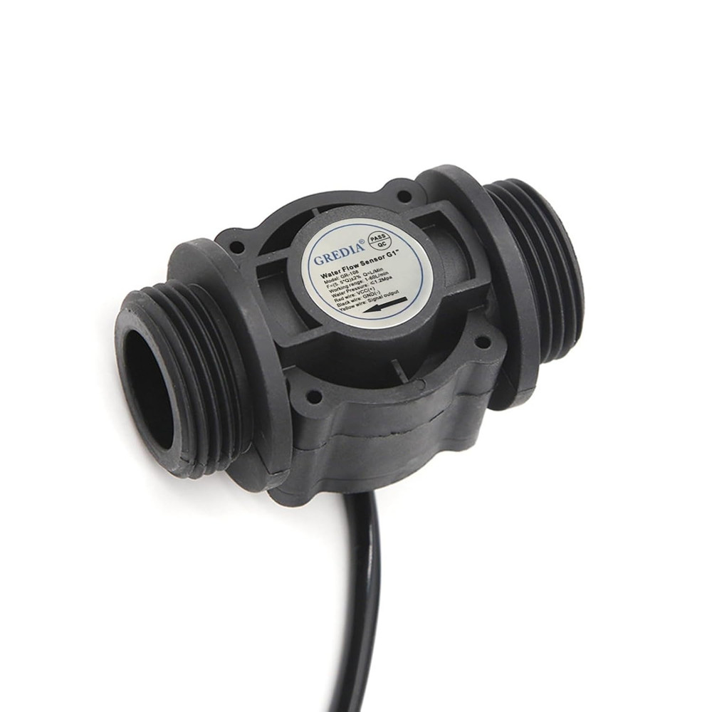 1" Water Flow Sensor Food-Grade Switch Hall Effect Flowmeter Fluid Meter Counter