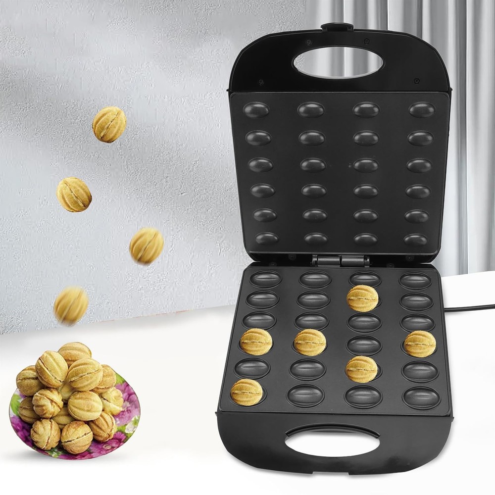 Walnut Cake Maker,1400W 24pcs Capacity Walnut Cake Maker Automatic Mini Nut W...