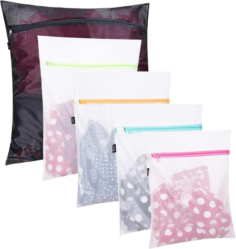 Delicate Mesh Laundry Bags Set - 5 Pack for Lingerie & Delicates