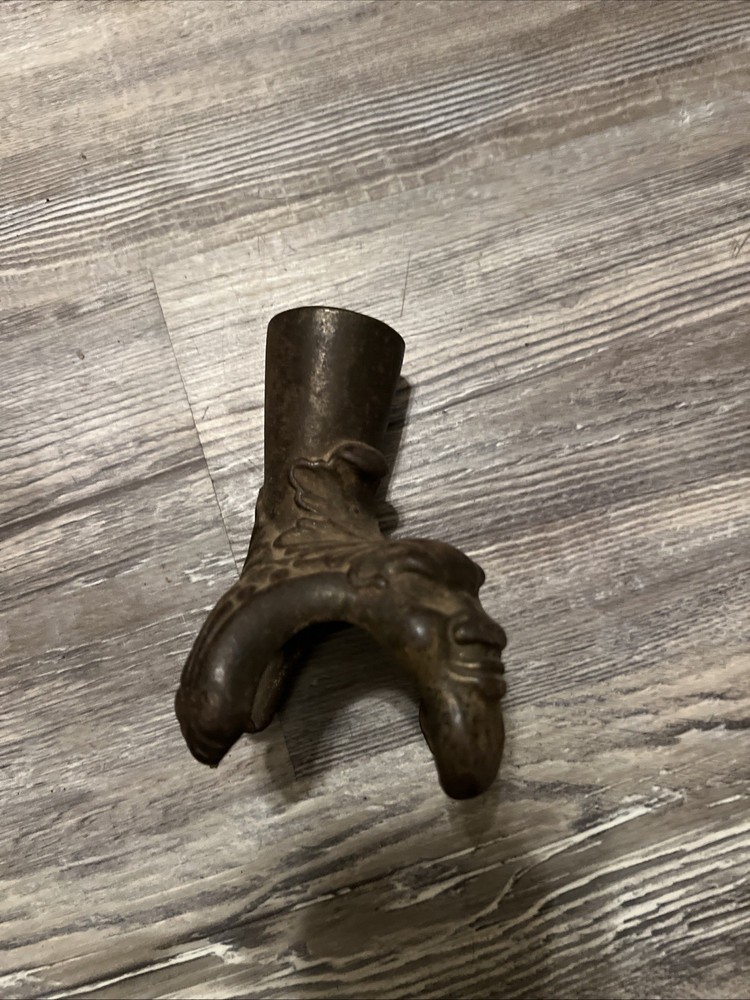 Antique 6” Cast Iron Claw/Mythological Face