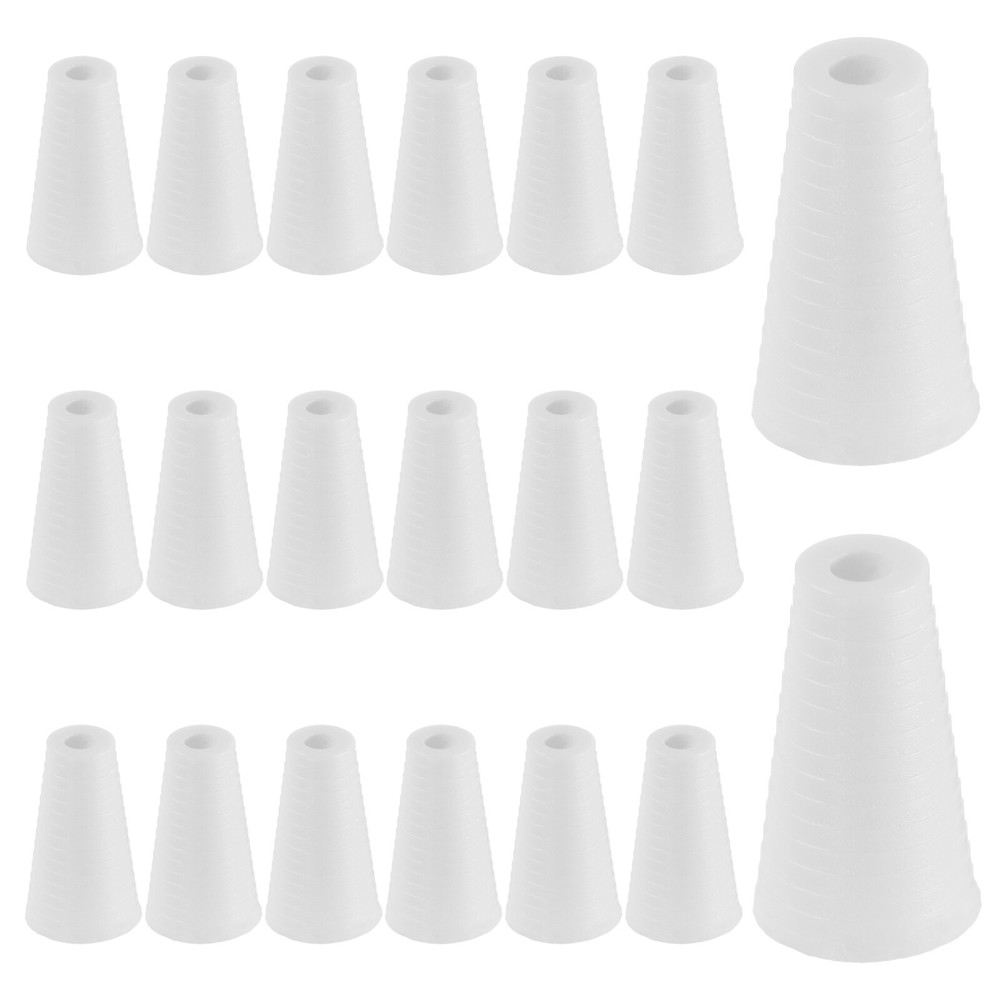 Plastic Window Blind Cord Knobs Drops Pull End, 20Pcs, White