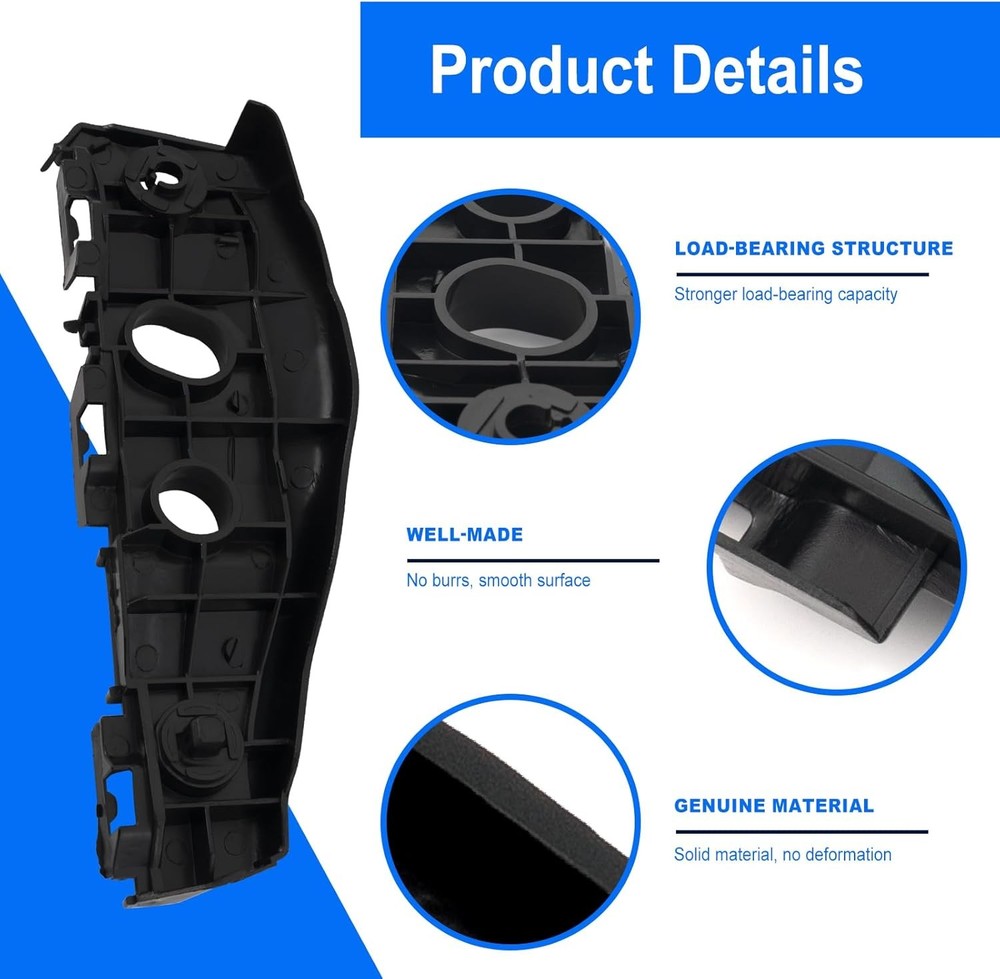 Front Bumper Cover Bumper Bracket Retainer Set Compatible with Corolla 2009-2010
