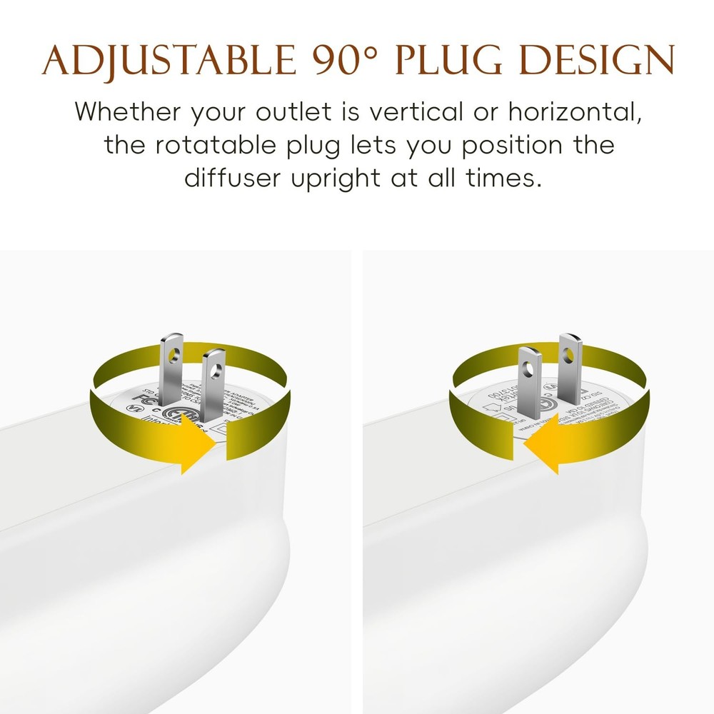 Plug in Scent Diffuser, OliveTech Waterless Essential Oil A-white With