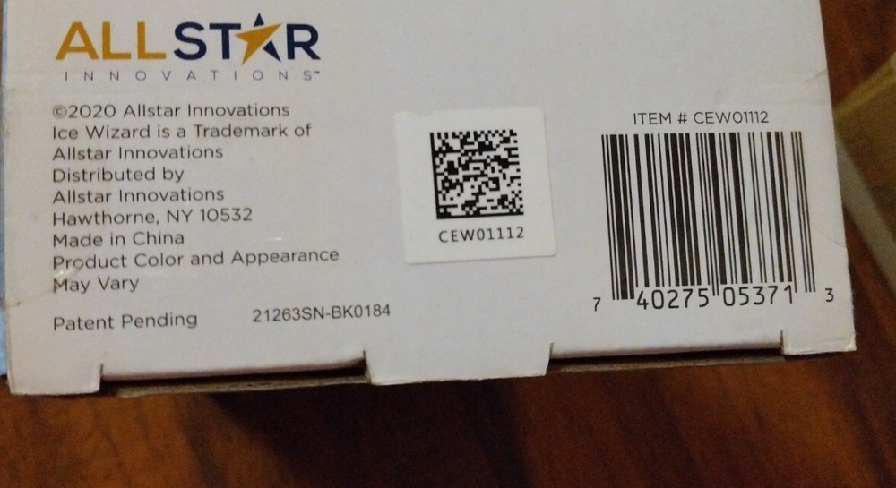 Allstar CEW01112 Ice Wizard 12 Ice Cube Maker Dispenser Open Box Creates 12 Cube