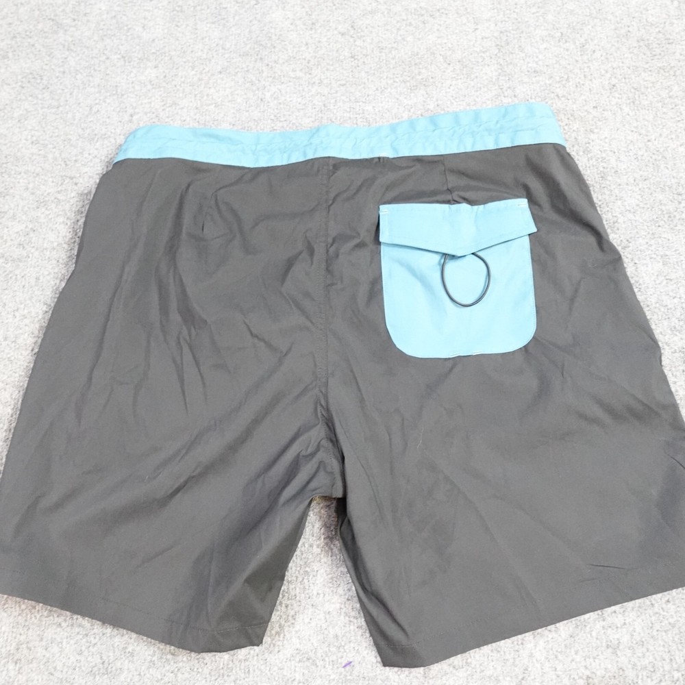 Dark Skies Swim Shorts 34 Gray Blue Trunks Solid Drawstring