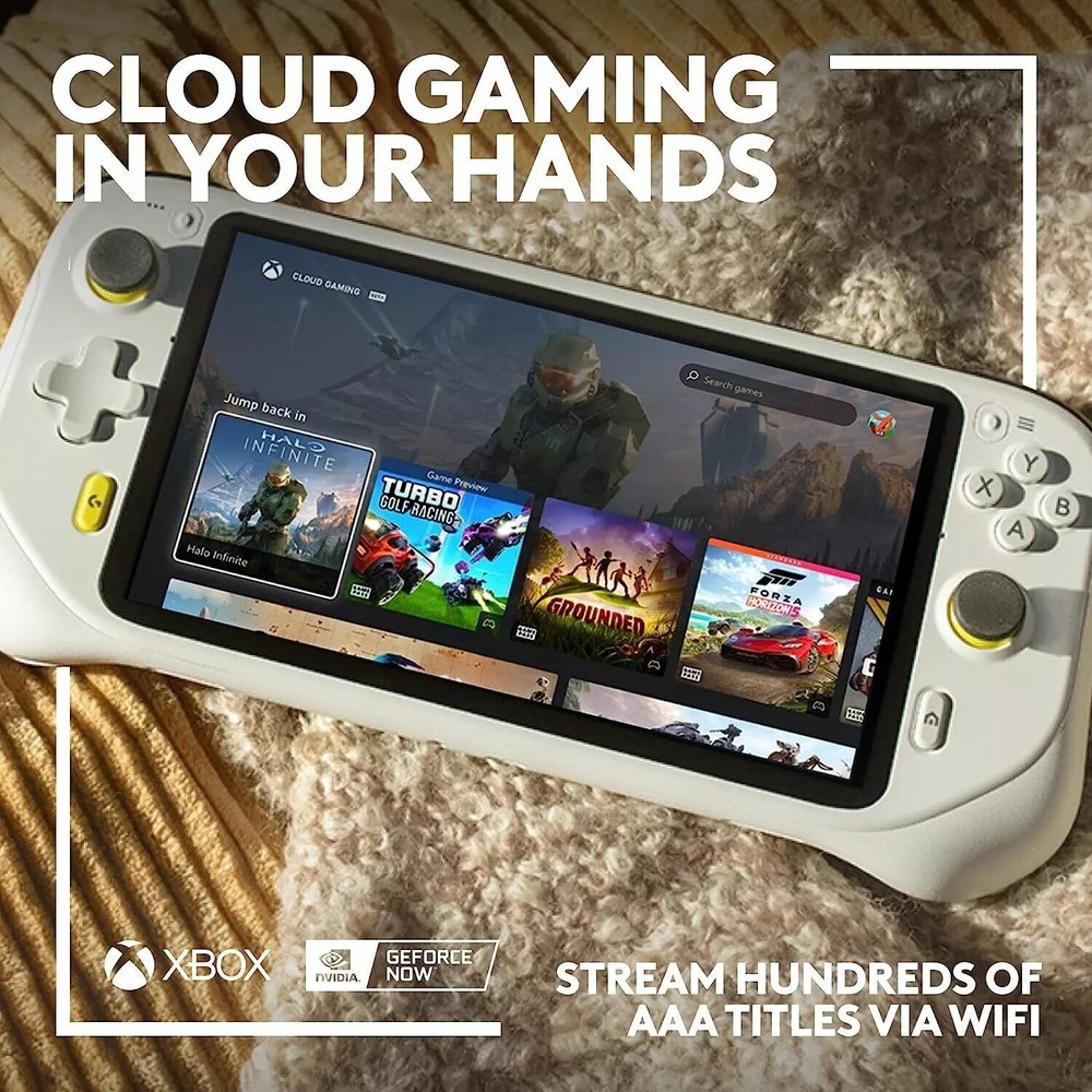 Logitech G Cloud Handheld Portable Gaming Console 1080P 7" Touchscreen White