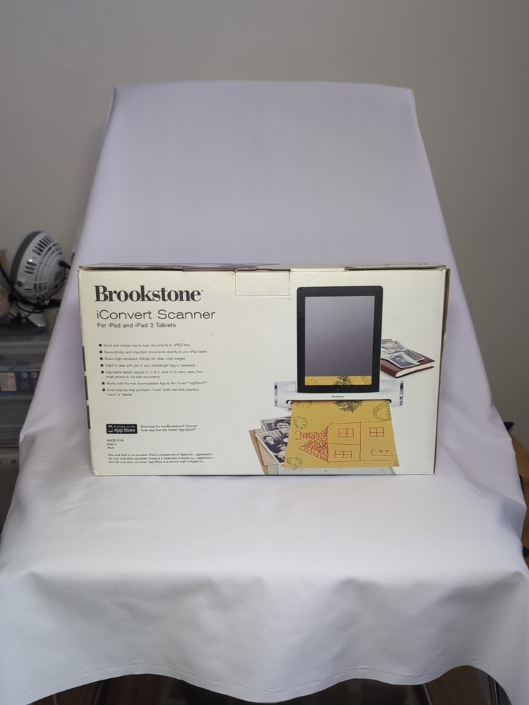 BROOKSTONE ICONVERT SCANNER 771237 *FOR APPLE IPAD, IPAD2 TABLETS ONLY*
