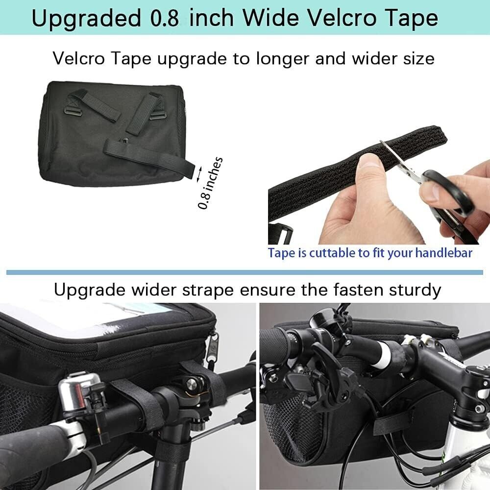 Bike Handlebar Basket Multi-Purpose Detachable Bicycle Front Frame Storage Bag
