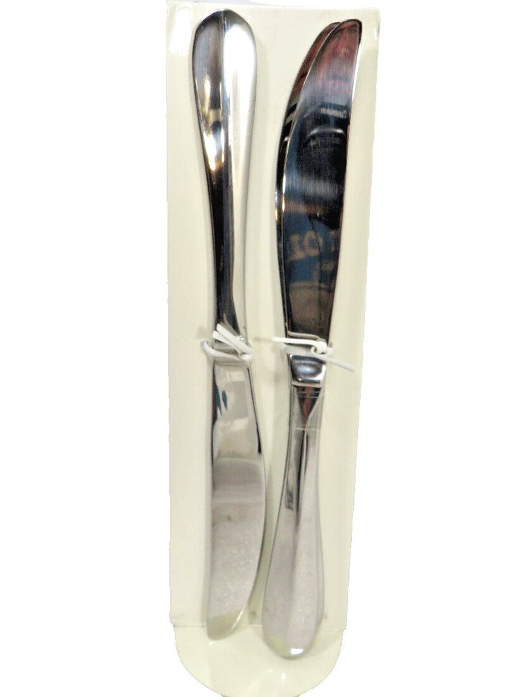 6 DINNER KNIVES CAMBRIDGE SILVERSMITHS STAINLESS STEEL FLATWARE AURORA PATTERN
