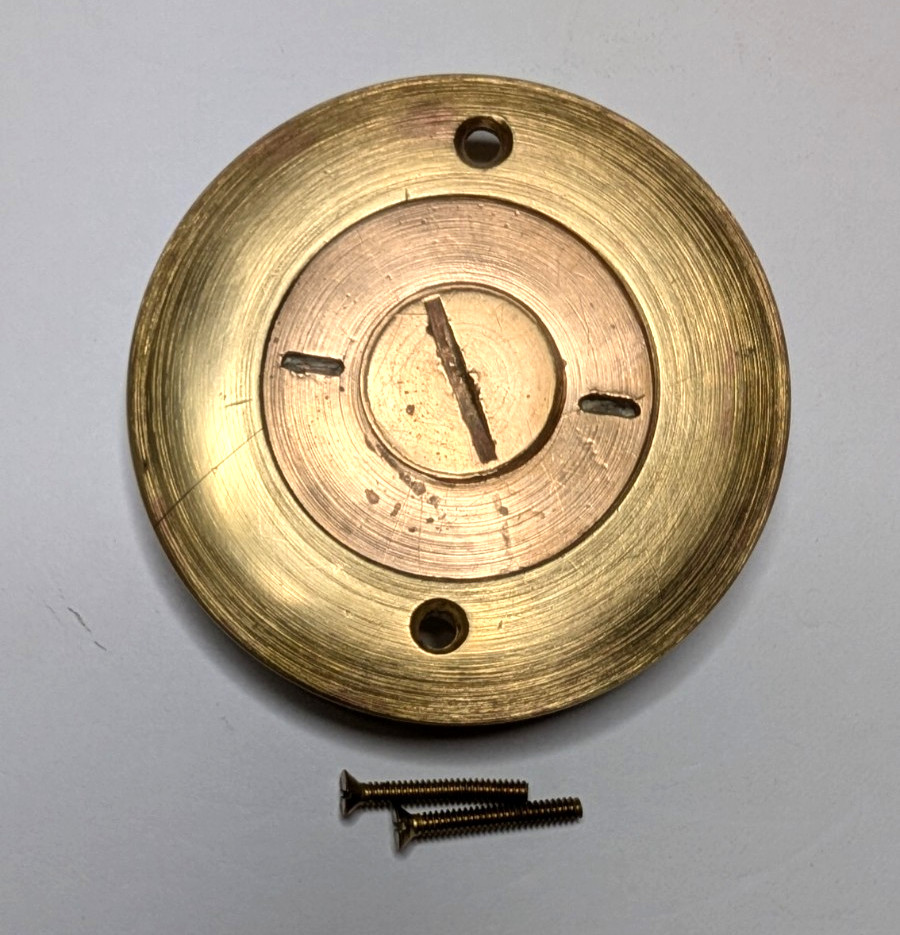Vintage Brass Electrical Floor Box Cover Plate